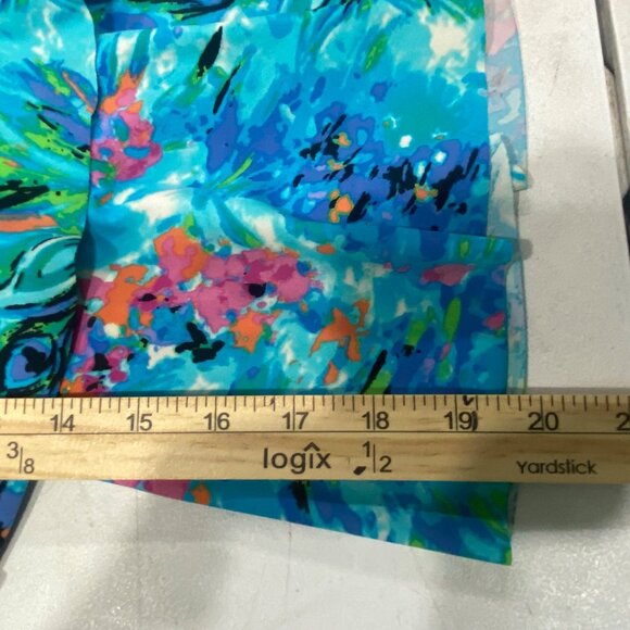 Inches Away Womens Size 12 Blue Tropical Tiered Swimsuit Dress Built-In Padded C - Picture 11 of 12